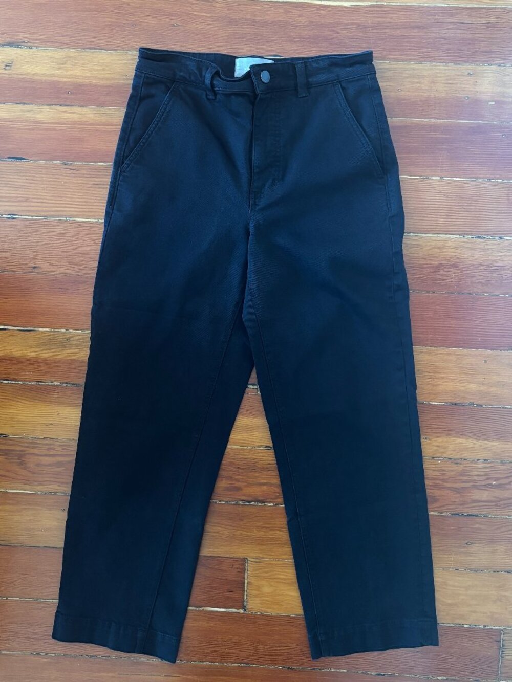Everlane Cotton Straight Leg High Waist Cropped Pants